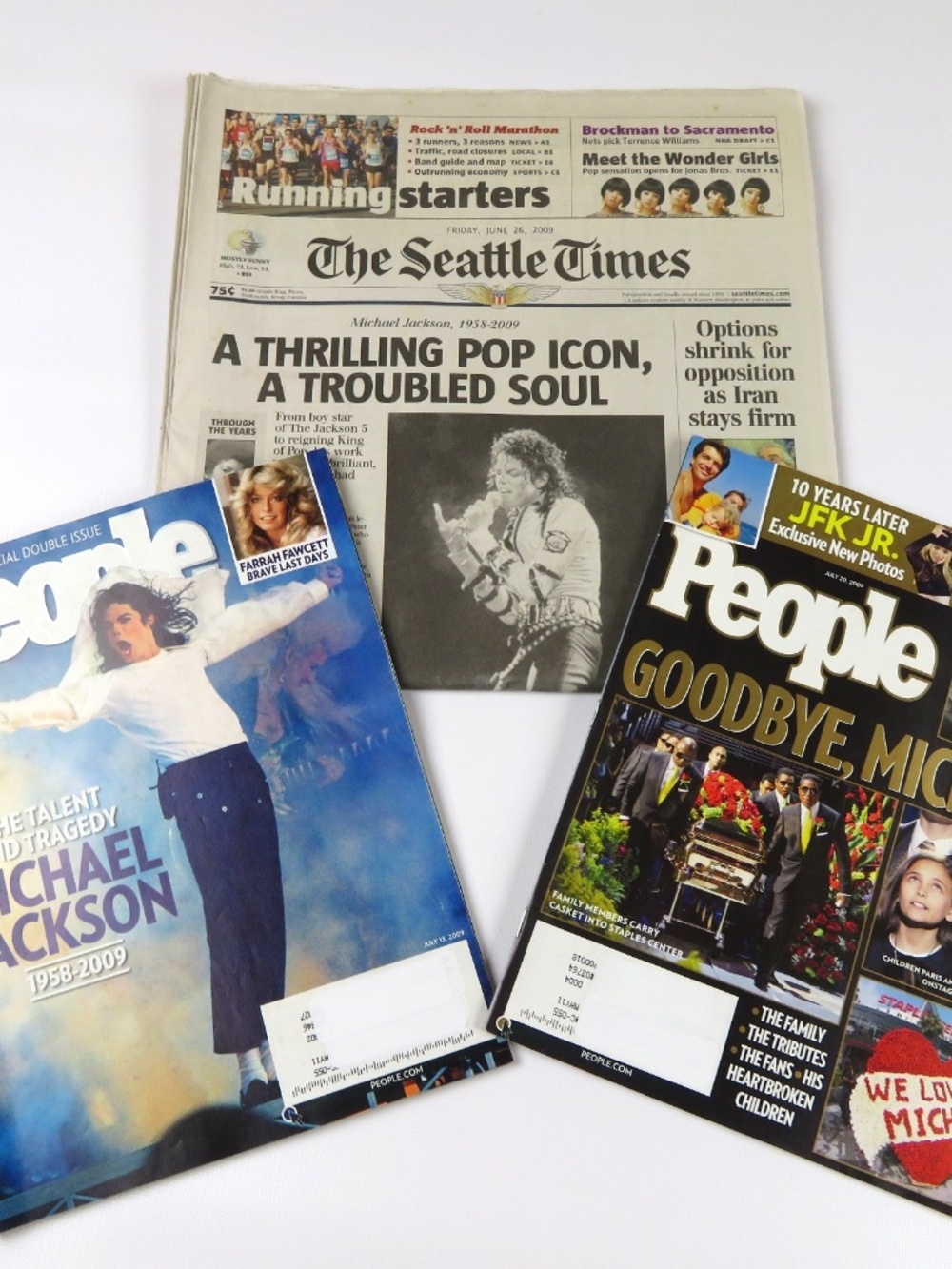 Michael Jackson Death 2009 Seattle Times Newspaper + 2 People Magazines Lot